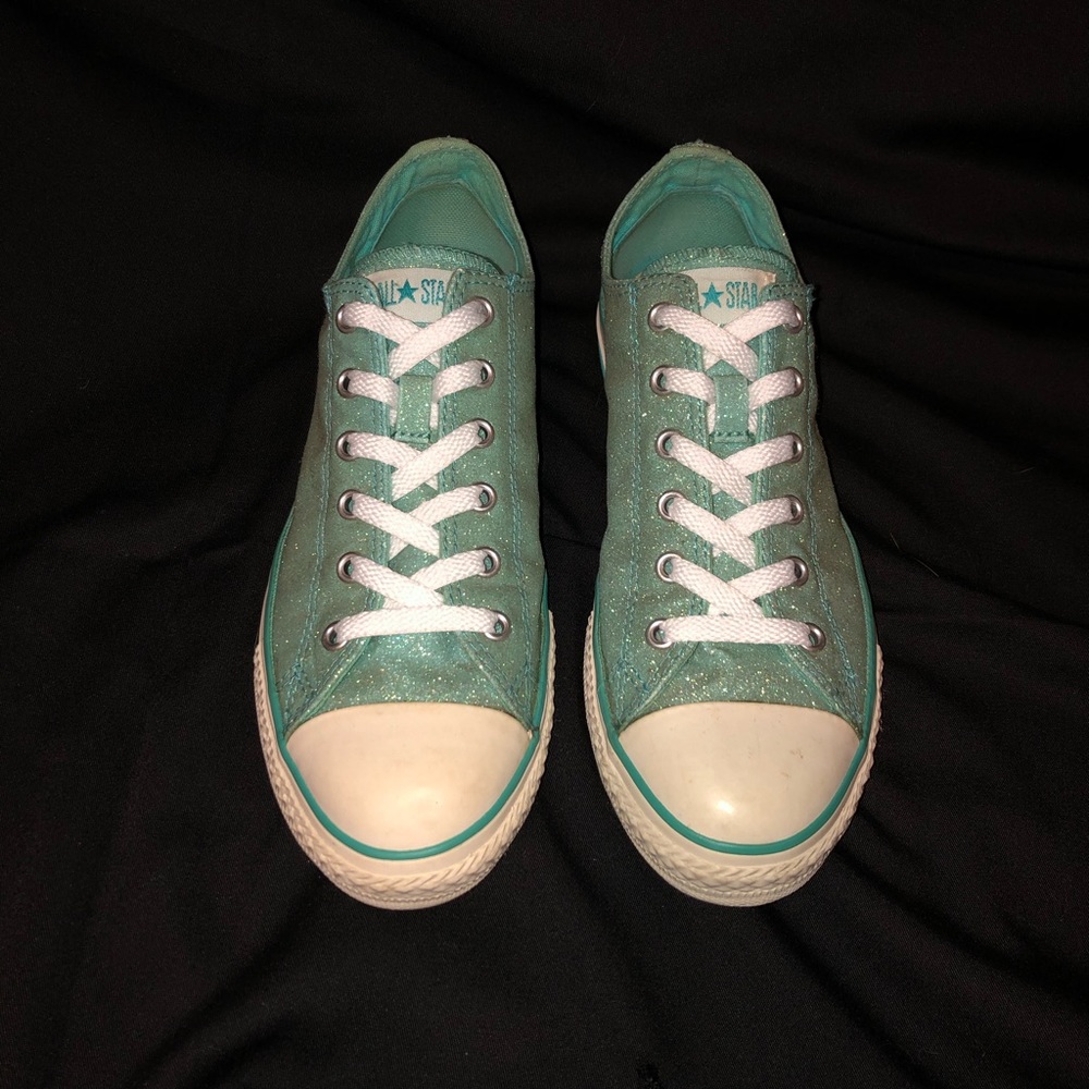 Blue sparkly Converse - size 5.5
